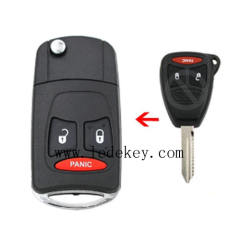 2+1 button Chrysler Modified Folding Remote Key Shell no logo