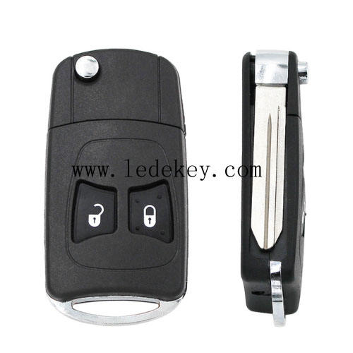 2 button Chrysler Modified Folding Remote Key Shell no logo