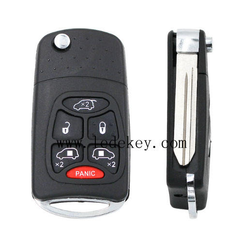 5+1 button Chrysler Modified Folding Remote Key Shell         no logo