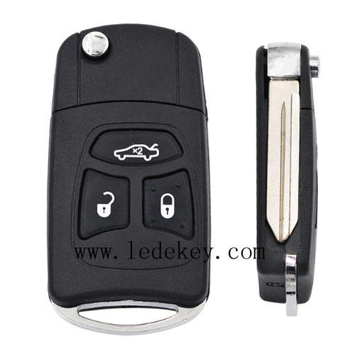 3 button Chrysler Modified Folding Remote Key Shell no logo