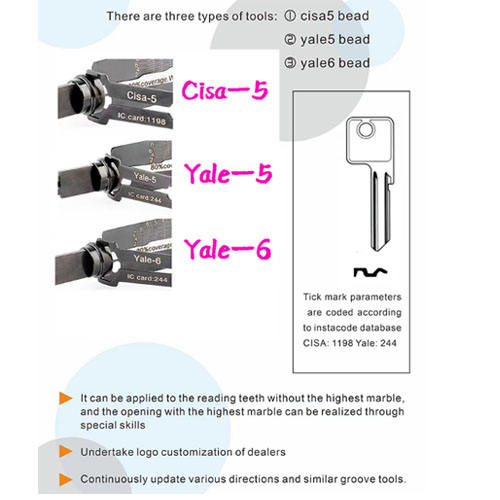 New 2 in 1 Yale-6 Tool For Instacode Database Yale 244