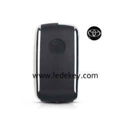 Toyota 2 button modified flip remote key shell TOY43 blade with logo