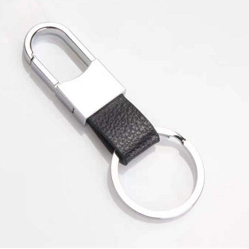 black key chain leather Keyring