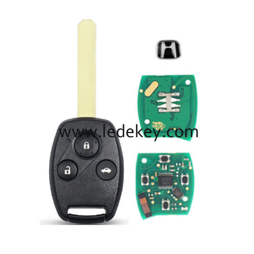 Honda 3 button remote key for 313.8Mhz Accord 2008-2013 with electronic 46&7941 chip(FCC ID:KR55WK49308)