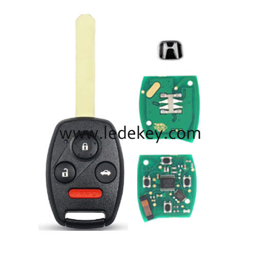 Honda 3+1 button remote key for 313.8Mhz Accord 2008-2013 with electronic 46&7941 chip(FCC ID:KR55WK49308)