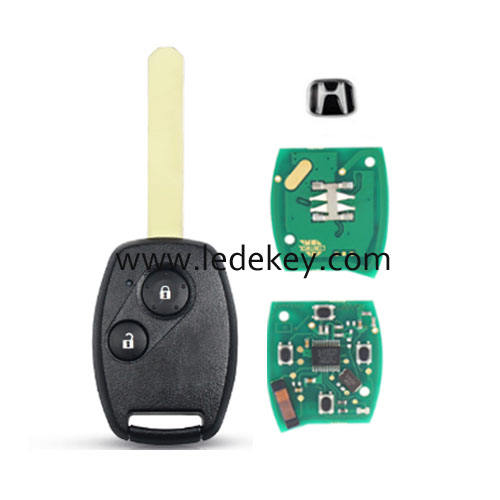 Honda 2 button remote key for 313.8Mhz Accord 2008-2013 with electronic 46&7941 chip(FCC ID:KR55WK49308)