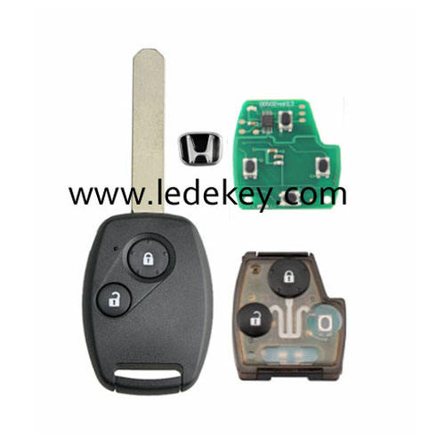 Honda 2 button remote key No Chip inside 433Mhz for Accord 2003-2007 CRV 2005-2007  (FCC ID: OUCG8D-380H-A PCF chip:4010)