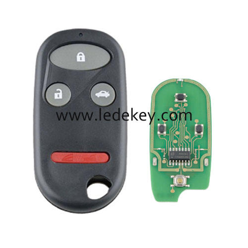 3+1 button Honda remote key 315MHz ( FCC ID: KOBUTAH2T) ，1998-2002 Honda Accord ，1998-2001 Acura TL