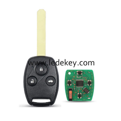 Honda 3 button remote key 313.8Mhz with electronic ID46 Pcf7961chip (FCC ID:MLBHLIK-1T )