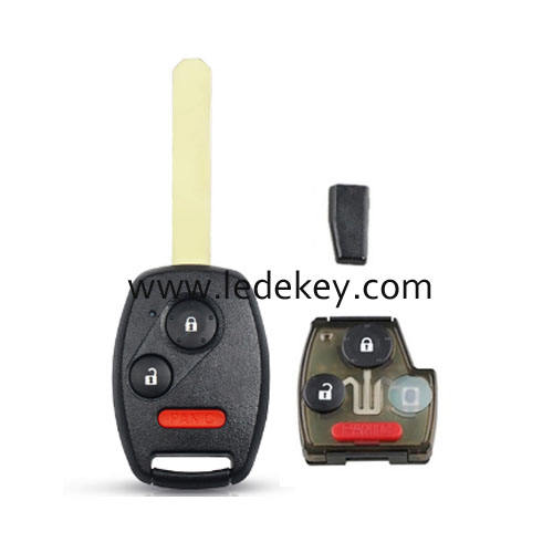 no lgo Honda 2+1 button remote key 433Mhz  ID46 chip(FCC ID:CWTWB1U545)