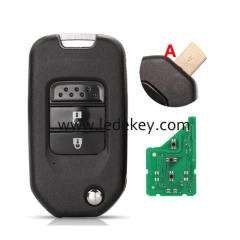 2 button Honda remote key 434MHz ID47chip ('A' word on key blade) P/N:TWB1G721 For Honda Accord Civic City CR-V Jazz XR-V Vezel HR-V Fit Vezel FRV LATER Spirior JADE