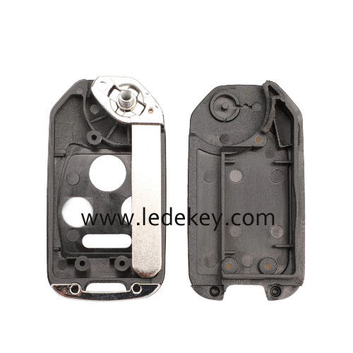 2+1 button Honda modified folding flip remote key shell with logo