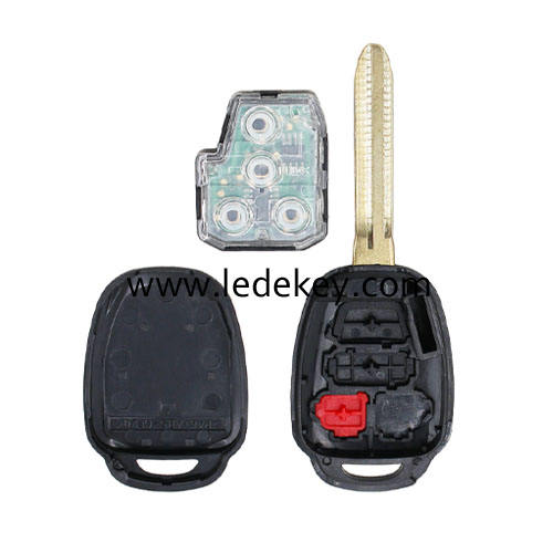 Toyota 3 button remote key 433Mhz FCC:89070-0D580 B71TA (No chip inside) with logo
