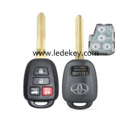 Toyota 4 button remote key 433Mhz FCC:89070-0D580 B71TA (No chip inside) with logo