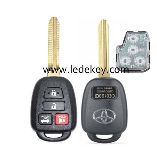 Toyota 4 button remote key 433Mhz FCC:89070-0D580 B71TA (No chip inside) with logo