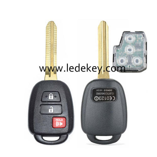 Toyota 3 button remote key 433Mhz FCC:89070-0D580 B71TA (No chip inside) no logo
