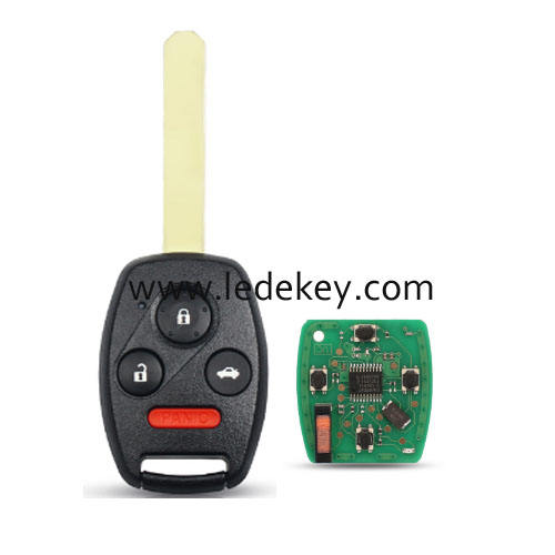 Honda 4 button remote key 313.8Mhz with electronic ID46 Pcf7961chip (FCC ID:MLBHLIK-1T )