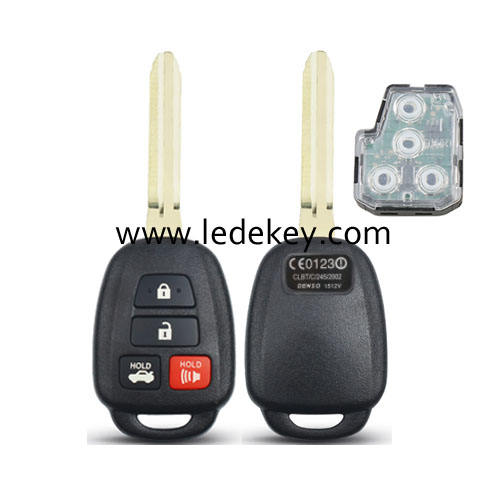 Toyota 4 button remote key 433Mhz FCC:89070-0D580 B71TA (No chip inside) no logo