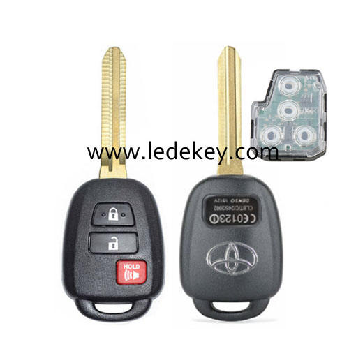 Toyota 3 button remote key 314.4Mhz FCC:GQ4-52T (No chip inside) with logo