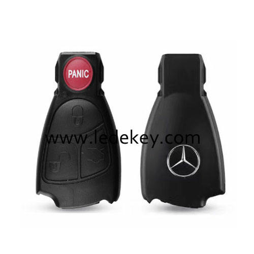 3+1 button benz smart remote key shell with logo