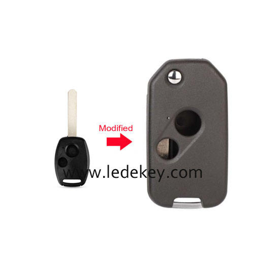 2 button Honda modified folding flip remote key shell with logo