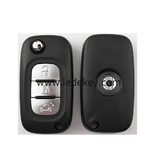 Mercedes Benz Smart Fortwo 3 button key shell with logo