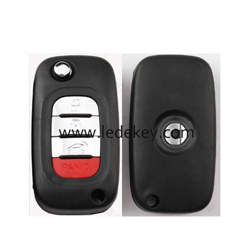 Mercedes Benz Smart Fortwo 4 button key shell with logo