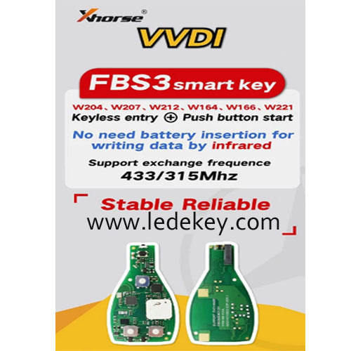 3 buttons VVDI MERCEDES BENZ FBS3 KeylessGo Key（can change 315mhz to 433mhz)