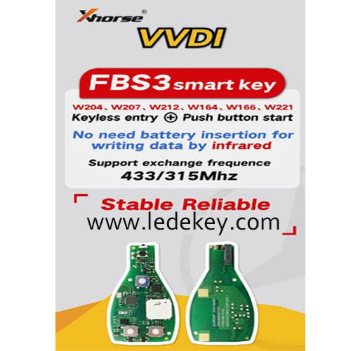 4 buttons VVDI MERCEDES BENZ FBS3 KeylessGo Key（can change 315mhz to 433mhz)