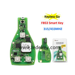 3 buttons VVDI MERCEDES BENZ FBS3 KeylessGo Key（can change 315mhz to 433mhz)