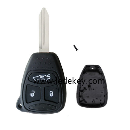 3 button Chrylser remote key shell NO LOGO No battery clamp