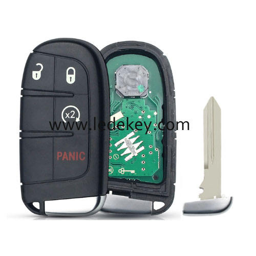 Fiat 4 button smart key with 433Mhz 46 Chip FCC ID: M3N-40821302 (for Fiat 500 Freemont)
