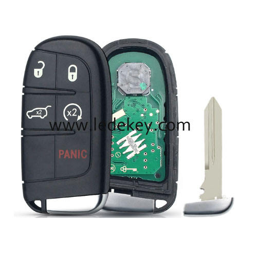 Fiat 5 button smart key with 433Mhz 46 Chip FCC ID: M3N-40821302 (for Fiat 500 Freemont)