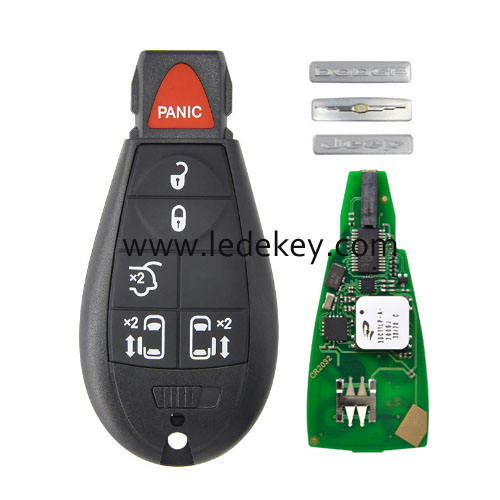 Keyless-Go 5+1 button Remote Fobik key for Dodge Chrysler Jeep with 433Mhz ID46 Chip FCC ID: M3N5WY783X FCC ID:IYZ-C01C