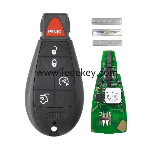 Keyless-Go 4+1 button Remote Fobik key for Dodge Chrysler Jeep with 433Mhz ID46 Chip FCC ID: M3N5WY783X FCC ID:IYZ-C01C