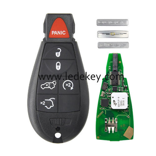 Keyless-Go 5+1 button Remote Fobik key for Dodge Chrysler Jeep with 433Mhz ID46 Chip FCC ID: M3N5WY783X FCC ID:IYZ-C01C
