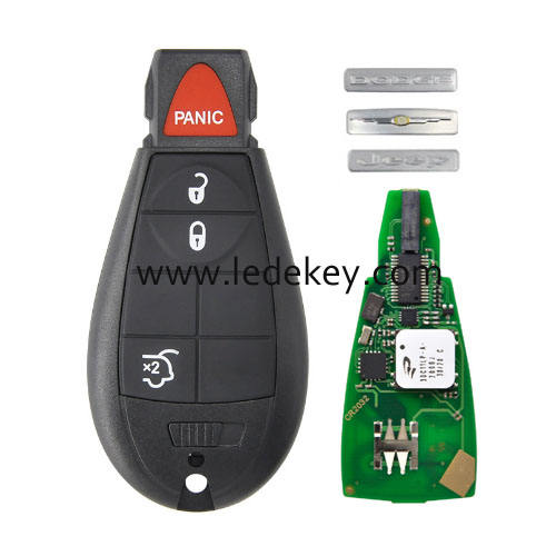 Keyless-Go 3+1 button Remote Fobik key for Dodge Chrysler Jeep with 433Mhz ID46 Chip FCC ID: M3N5WY783X FCC ID:IYZ-C01C