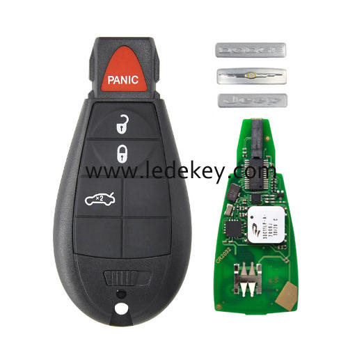 Keyless-Go 3+1 button Remote Fobik key for Dodge Chrysler Jeep with 433Mhz ID46 Chip FCC ID: M3N5WY783X FCC ID:IYZ-C01C