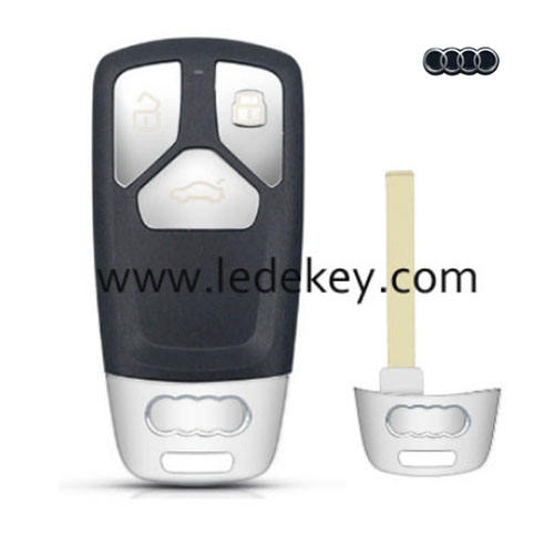 Audi Q5L Q7 A4L A6L 3 button car key shell (HU66 blade)with battery clamp
