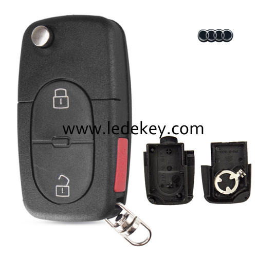 Audi 2+1 button remote key shell(1616 small battery )