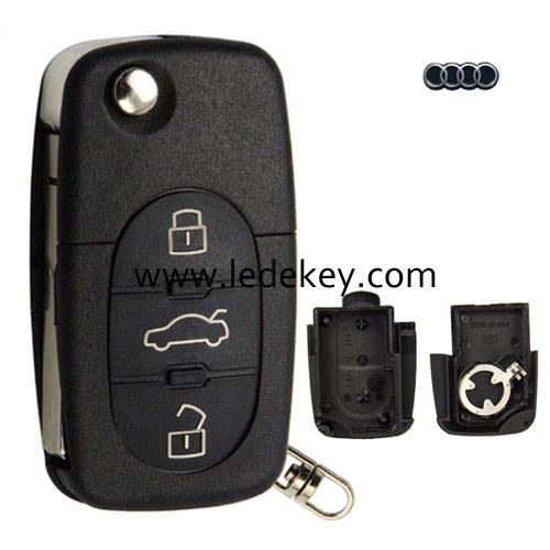 Audi 3 button remote key shell(1616 battery)