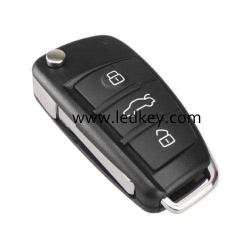 Original quality Audi 3 button remote key shell with battery base