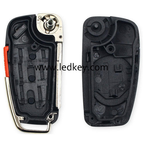 Original quality Audi 3+1 button remote key shell with battery base