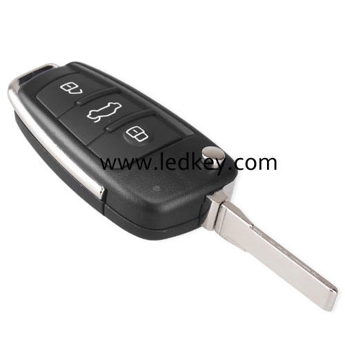 Original quality Audi 3 button remote key shell with battery base