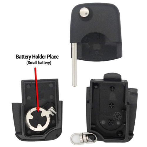 Audi 3 button remote key shell(1616 battery)