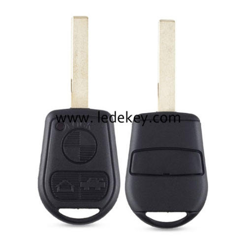 BMW 3 button remote key shell with 2 track blade