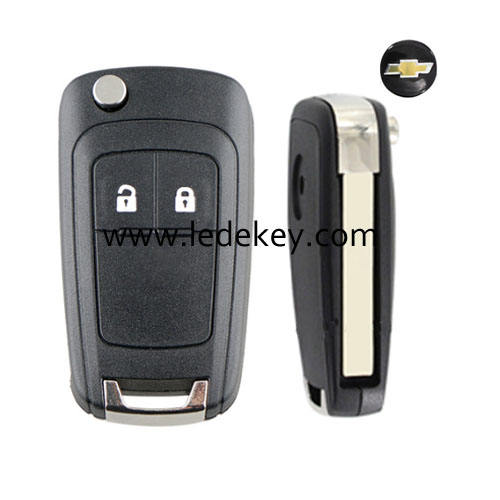 Chevrolet 2 button flip remote key shell