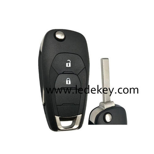 Chevrolet 2 button flip key shell with logo