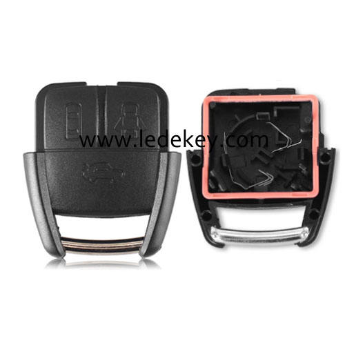 Chevrolet 3 button key shell with battery clamp