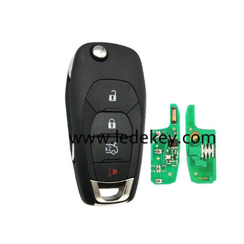 Chevrolet 3+1 button remote key 433Mhz  ID46 chip